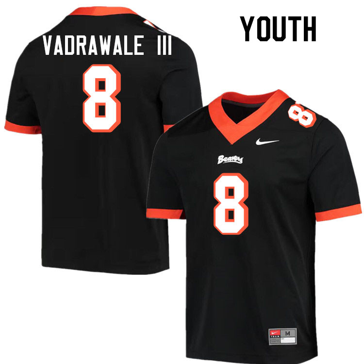 Youth #8 Sai Vadrawale III Oregon State Beavers College Football Jerseys Stitched-Throwback